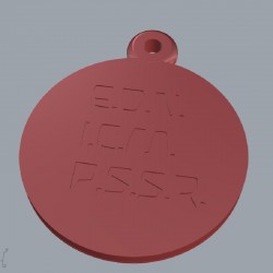 (symbolbild) Amulett der Rosenkreuzer (Material: Buchenholz), Rückseite
