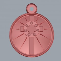 (symbolbild) Amulett der Rosenkreuzer (Material: Buchenholz), Vorderseite