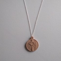 (Arbeitsbild) Amulett der Rosenkreuzer (Material: Buchenholz), Vorderseite
